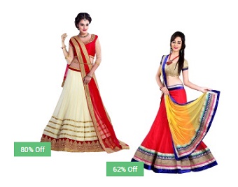 India Desire : Snapdeal- Lehengas Upto 89% Off From Rs. 498
